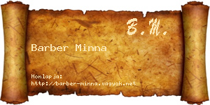 Barber Minna névjegykártya